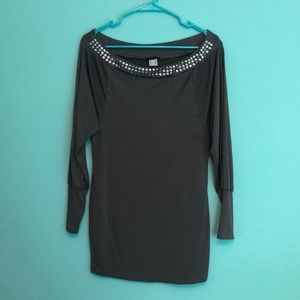 Venus off-the-shoulder Gray blouse size medium